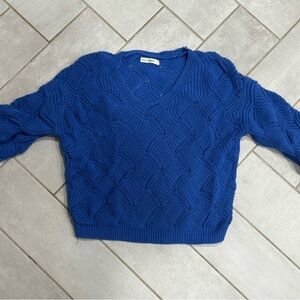 Moon & Madison Blue V-Neck Sweater